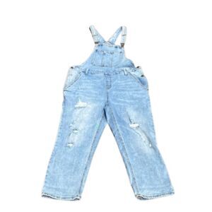 THRASHED Baggy Distressed Denim Bib Overalls Grunge Women’s Large Target